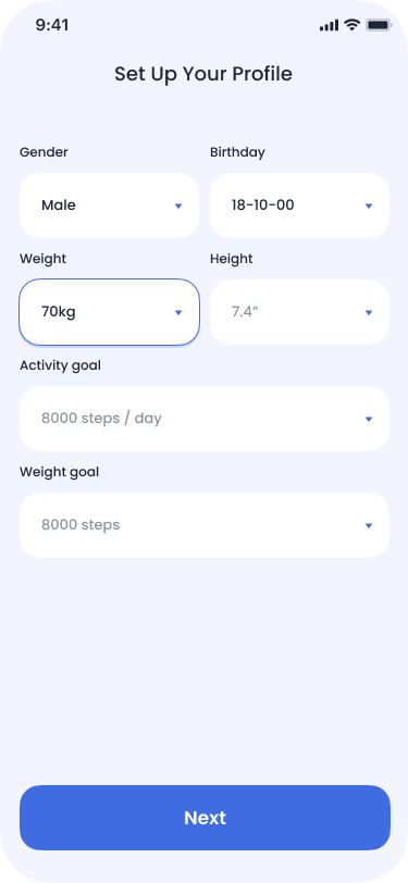 Set up Profile
